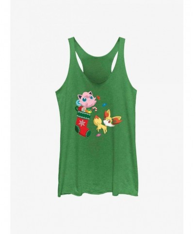 Pre-sale Discount Pokemon Jiggly Puff and Fennekin Gift Stocking Girls Tank $6.35 Tanks