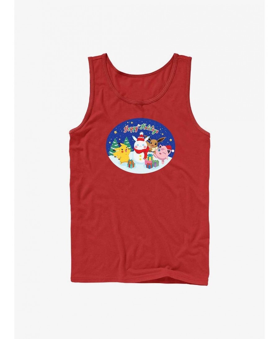 Trendy Pokemon Happy Holidays Snowman Tank $5.75 Tanks