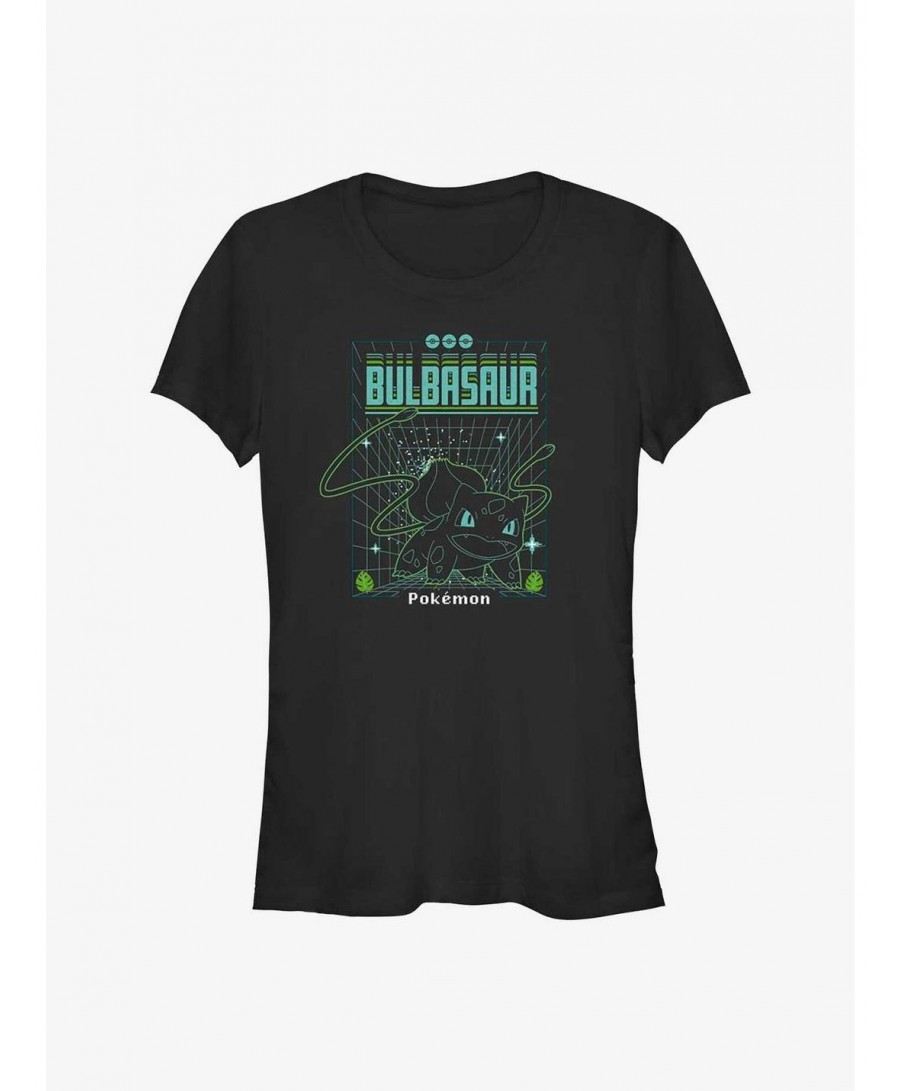 Limited-time Offer Pokemon Bulbasaur Grid Girls T-Shirt $5.23 T-Shirts