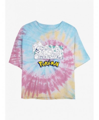 Festival Price Pokemon The Classics Tie-Dye Girls Crop T-Shirt $9.23 T-Shirts