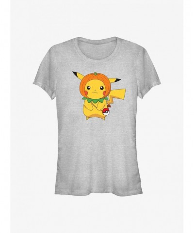 High Quality Pokemon Pikachu Pumpkin Hat Girls T-Shirt $6.27 T-Shirts