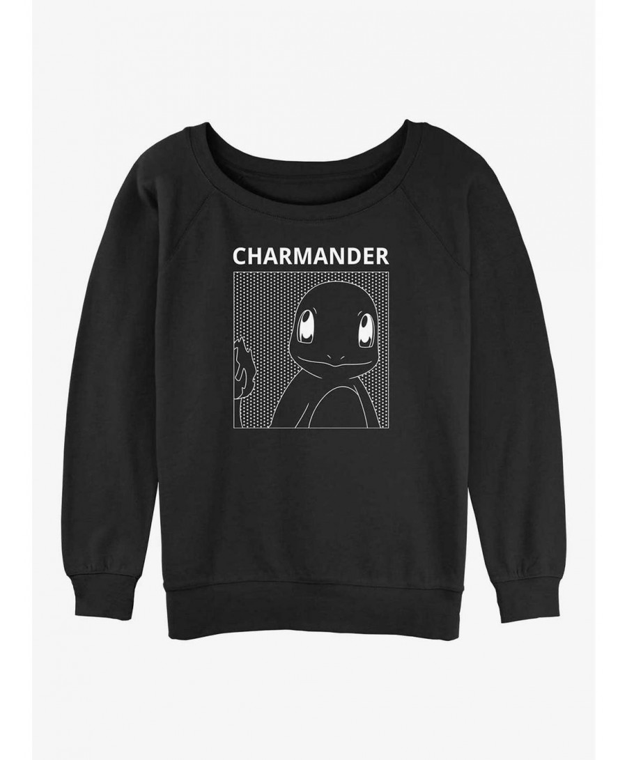 Discount Sale Pokemon Charmander Box Girls Slouchy Sweatshirt $8.27 Sweatshirts