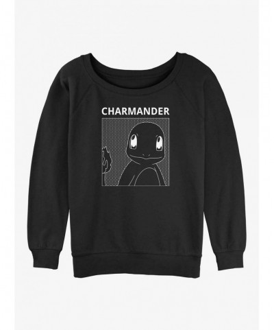 Discount Sale Pokemon Charmander Box Girls Slouchy Sweatshirt $8.27 Sweatshirts