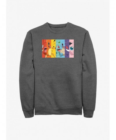 Festival Price Pokemon Rainbow Panels Sweatshirt $12.40 Sweatshirts