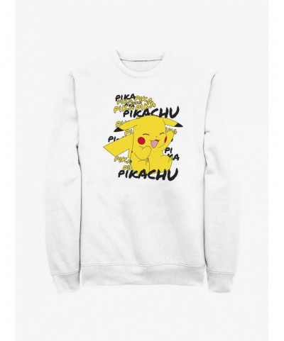 Trendy Pokemon Pikachu Laughing Sweatshirt $11.11 Sweatshirts