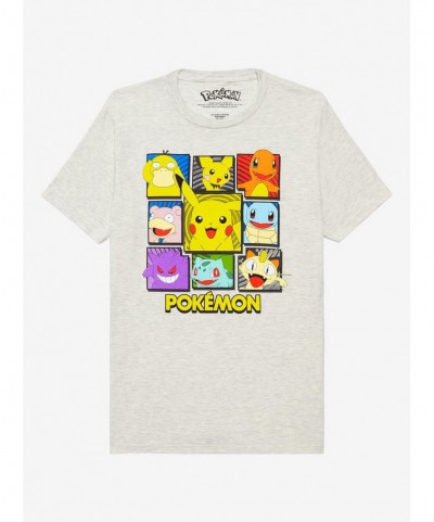 Best Deal Pokemon Classic Characters Grid Boyfriend Fit Girls T-Shirt $7.15 T-Shirts