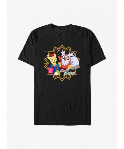 Fashion Pokemon Pichu and Delibird Holiday Party T-Shirt $5.52 T-Shirts