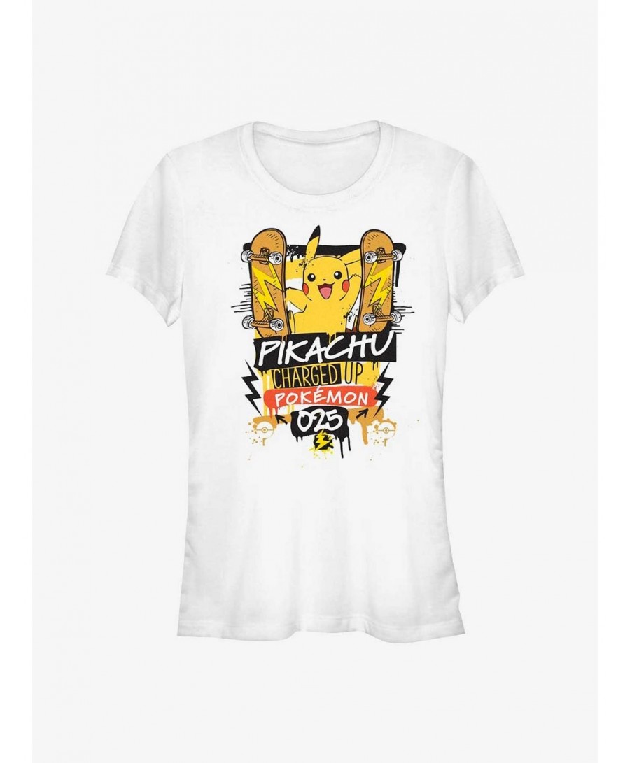 Absolute Discount Pokemon Pikachu Charge Up Girls T-Shirt $7.15 T-Shirts