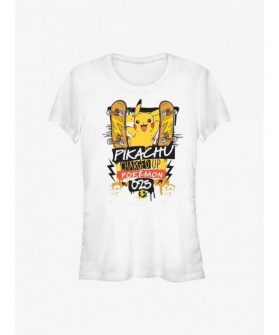 Absolute Discount Pokemon Pikachu Charge Up Girls T-Shirt $7.15 T-Shirts