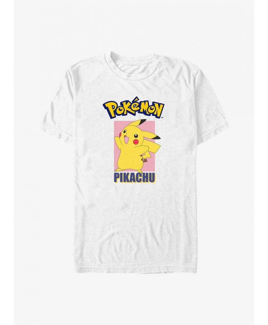 Flash Sale Pokemon Pikachu Jump Poster Big & Tall T-Shirt $8.16 T-Shirts