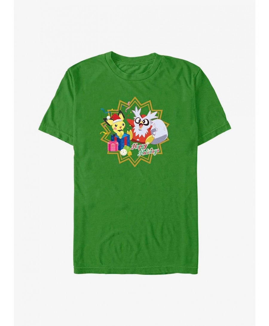 Absolute Discount Pokemon Pichu and Delibird Holiday Party T-Shirt $5.02 T-Shirts