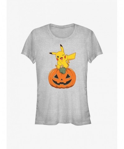 Cheap Sale Pokemon Pikachu Pumpkin Girls T-Shirt $6.45 T-Shirts