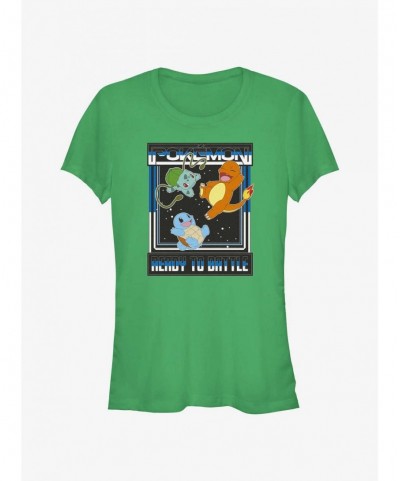 Clearance Pokemon Ready To Battle Squirtle, Bulbasaur, and Charmander Girls T-Shirt $5.40 T-Shirts