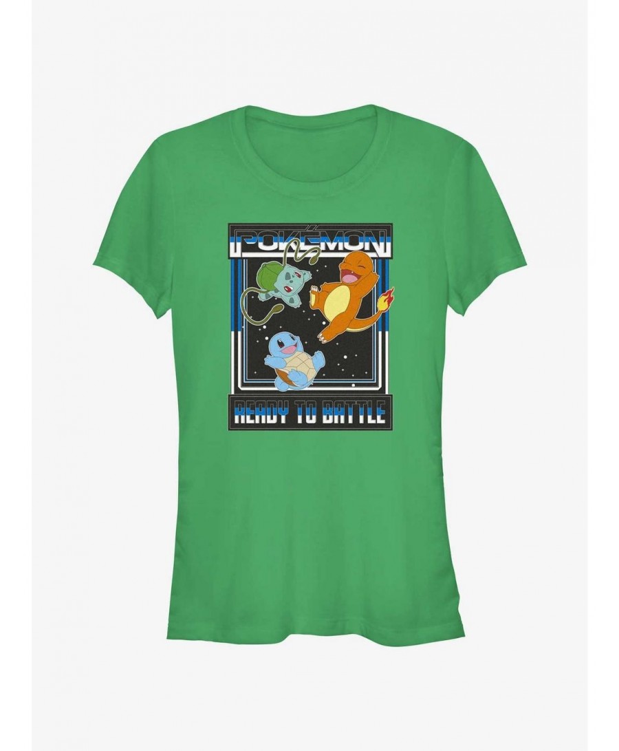 Clearance Pokemon Ready To Battle Squirtle, Bulbasaur, and Charmander Girls T-Shirt $5.40 T-Shirts