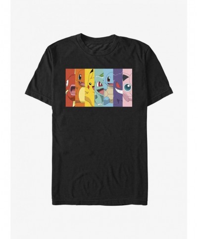 Crazy Deals Pokemon Rainbow Faces T-Shirt $5.69 T-Shirts