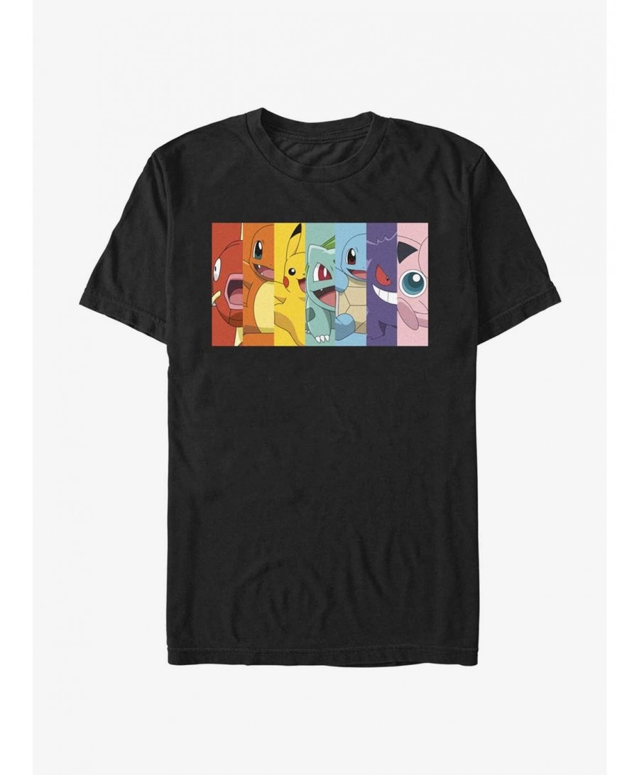 Crazy Deals Pokemon Rainbow Faces T-Shirt $5.69 T-Shirts