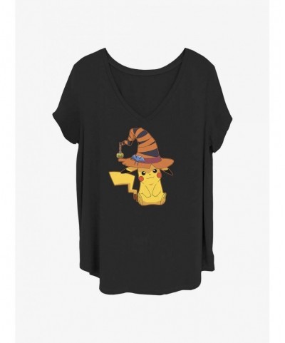 Premium Pokemon Pikachu Witch Girls T-Shirt Plus Size $8.29 T-Shirts