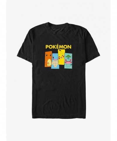 Pre-sale Discount Pokemon Classic Team Charmander, Squirtle, Pikachu, and Bulbasaur Big & Tall T-Shirt $7.33 T-Shirts