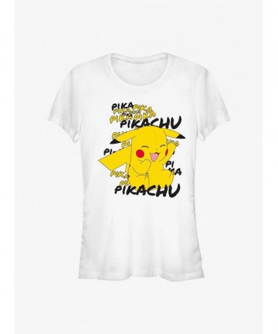 Limited-time Offer Pokemon Pikachu Cracks A Joke Girls T-Shirt $7.84 T-Shirts