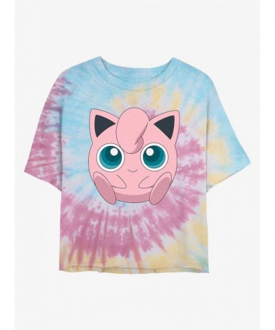 Hot Selling Pokemon Jigglypuff Tie Dye Crop Girls T-Shirt $9.42 T-Shirts