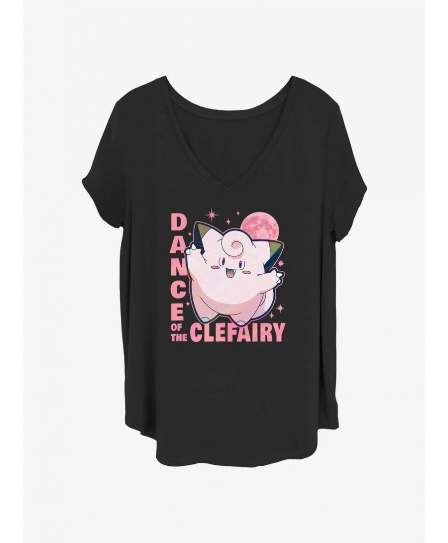 Wholesale Pokemon Clefairy Dance Girls T-Shirt Plus Size $9.31 T-Shirts