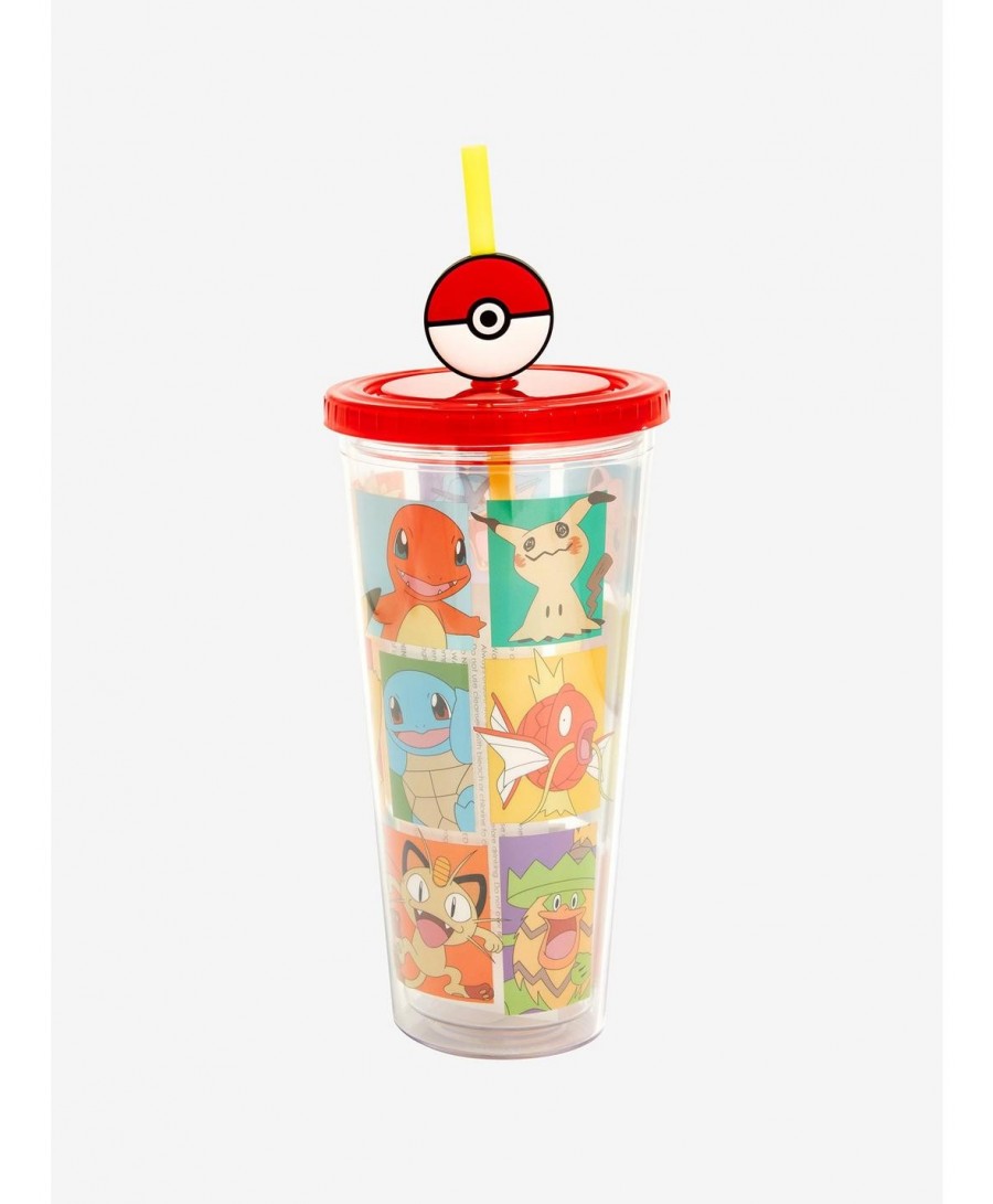 Limited-time Offer Pokemon Grid Poke Ball Topper Acrylic Travel Cup $4.73 Others