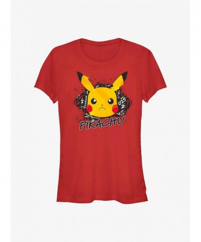 Unique Pokemon Angry Pikachu Girls T-Shirt $5.23 T-Shirts