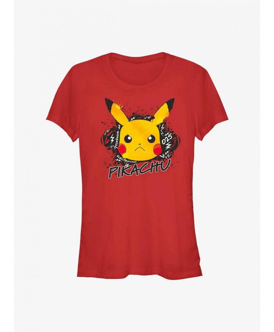 Unique Pokemon Angry Pikachu Girls T-Shirt $5.23 T-Shirts