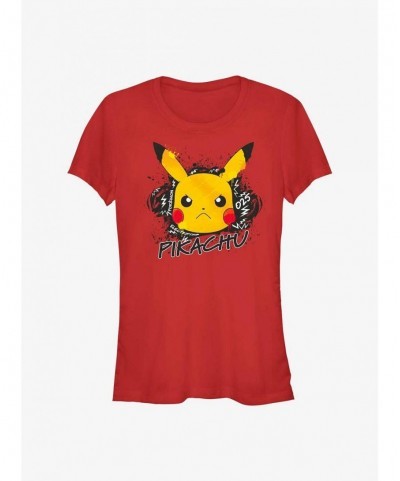 Unique Pokemon Angry Pikachu Girls T-Shirt $5.23 T-Shirts