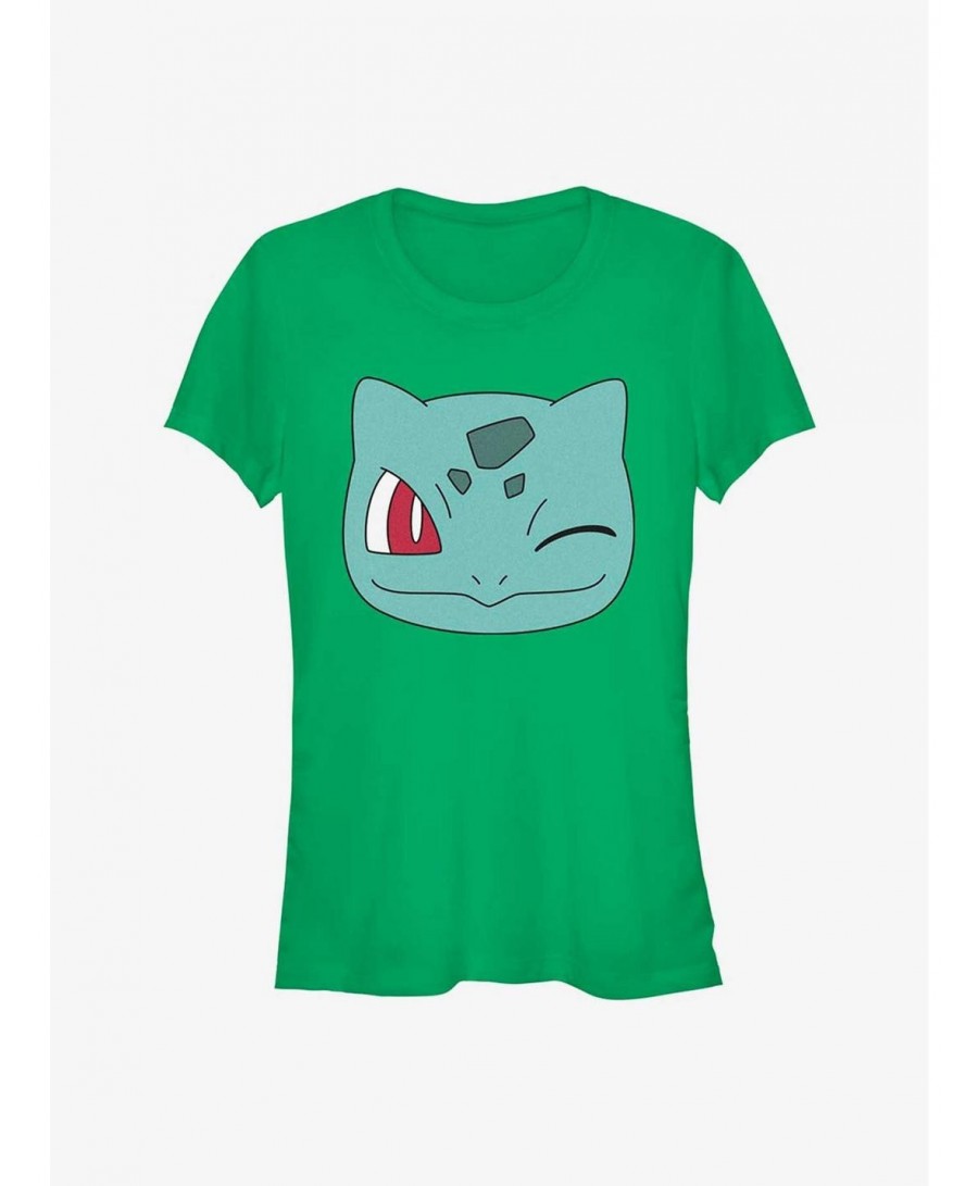 Seasonal Sale Pokemon Bulbasaur Face Girls T-Shirt $8.72 T-Shirts