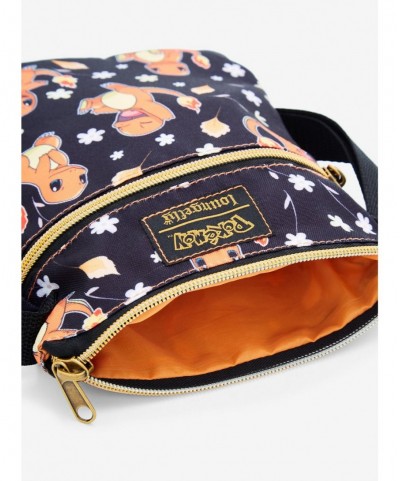 Seasonal Sale Loungefly Pokemon Charmander Flower Passport Crossbody Bag $9.35 Bags