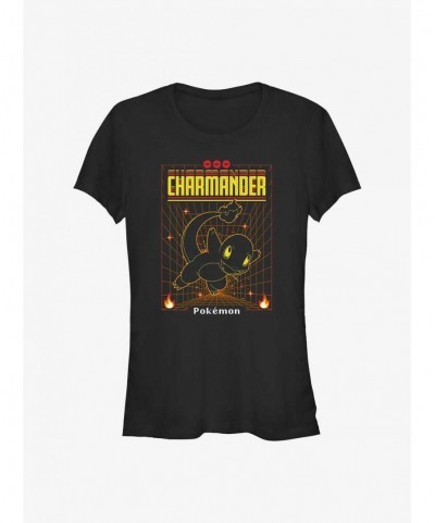 Limited-time Offer Pokemon Charmander Grid Girls T-Shirt $7.67 T-Shirts