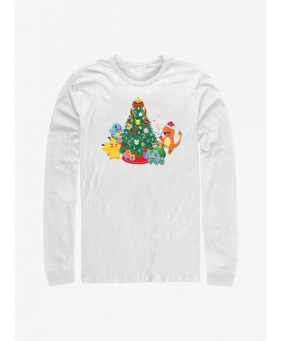 New Arrival Pokemon Christmas Tree Long-Sleeve T-Shirt $8.06 T-Shirts