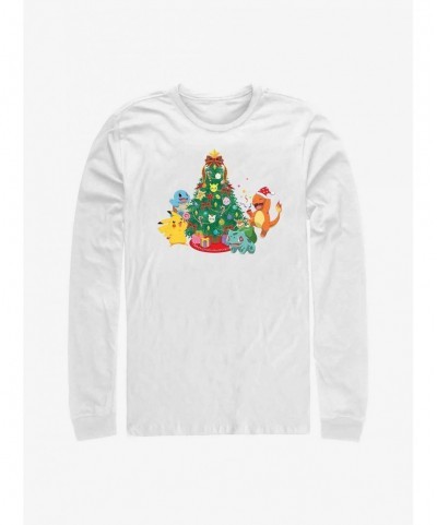 New Arrival Pokemon Christmas Tree Long-Sleeve T-Shirt $8.06 T-Shirts