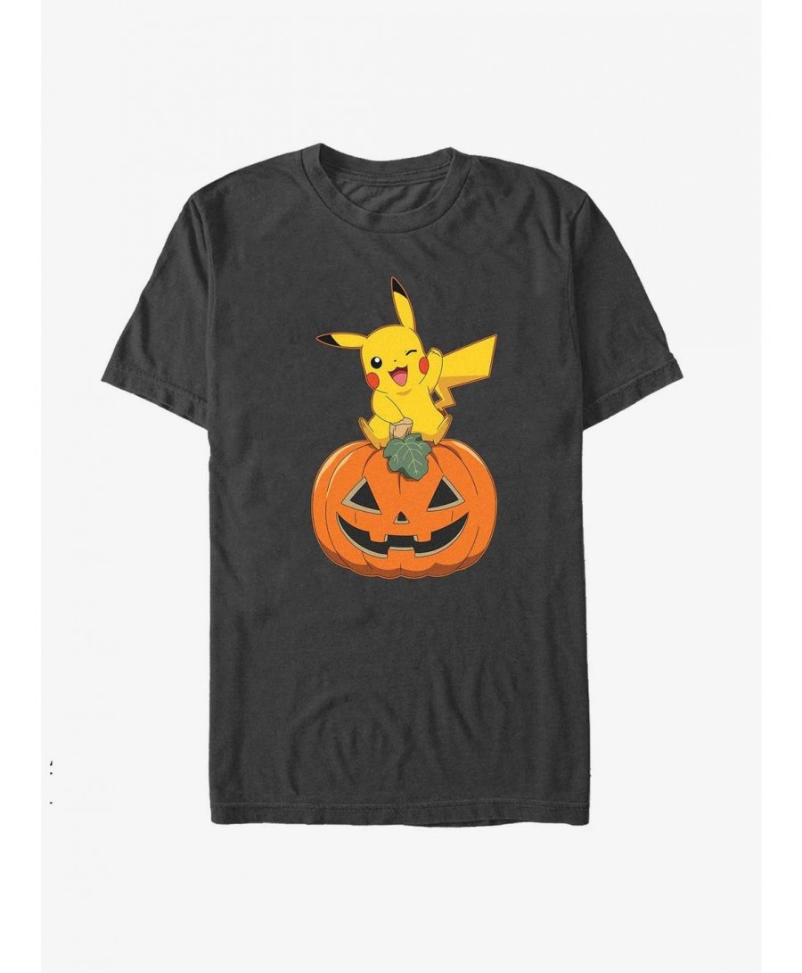 Sale Item Pokemon Pikachu Pumpkin T-Shirt $7.53 T-Shirts