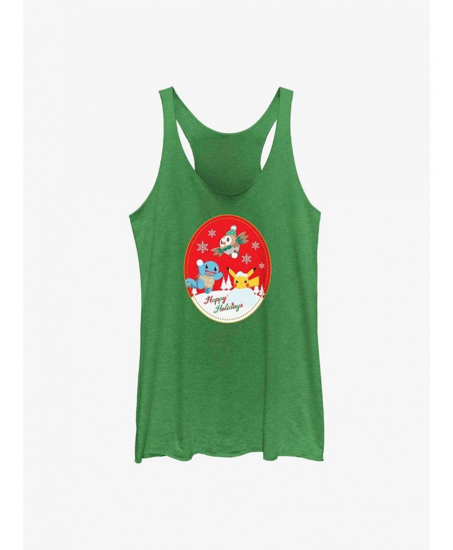 Flash Deal Pokemon Happy Holiday Snow Day Girls Tank $5.98 Tanks