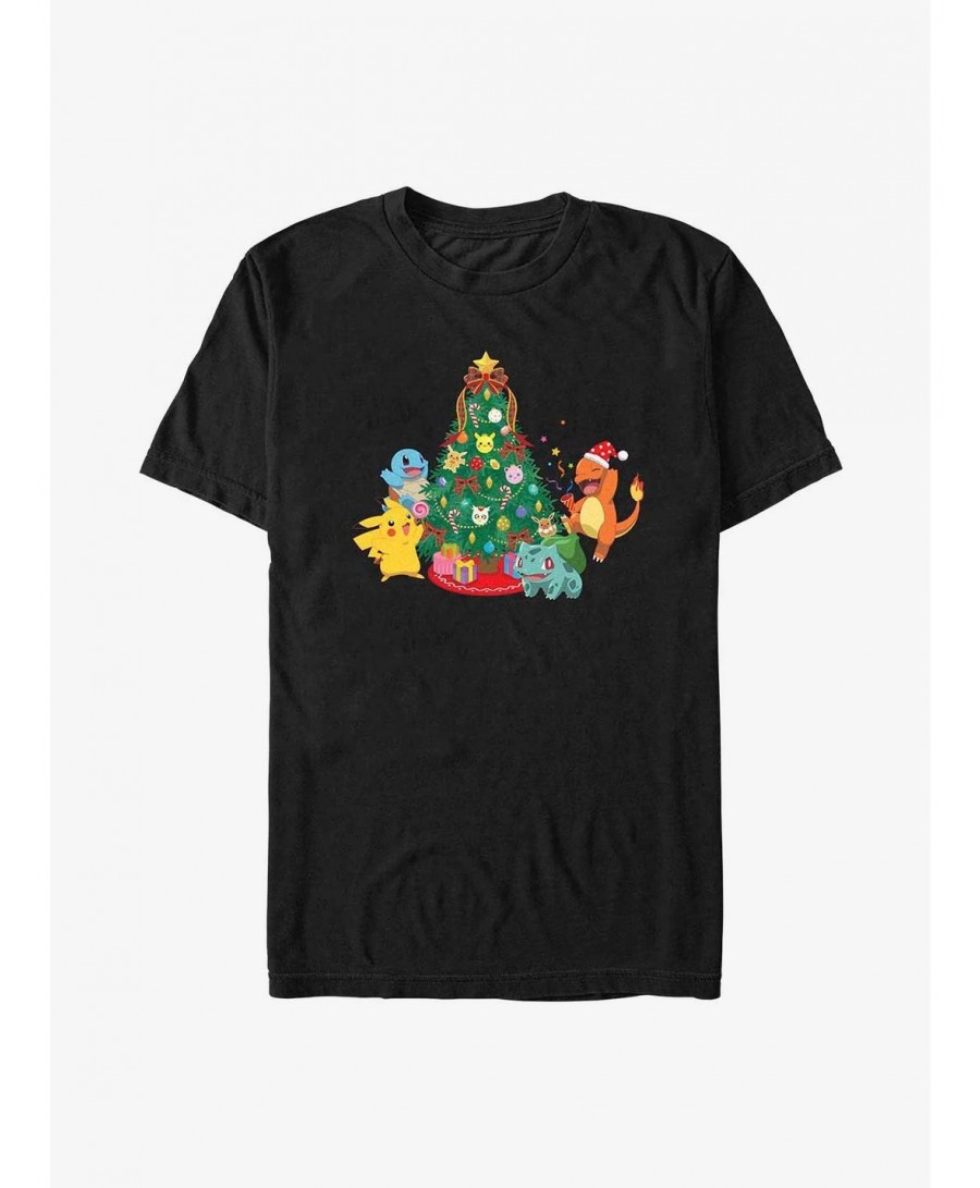 Discount Sale Pokemon Christmas Tree T-Shirt $7.03 T-Shirts