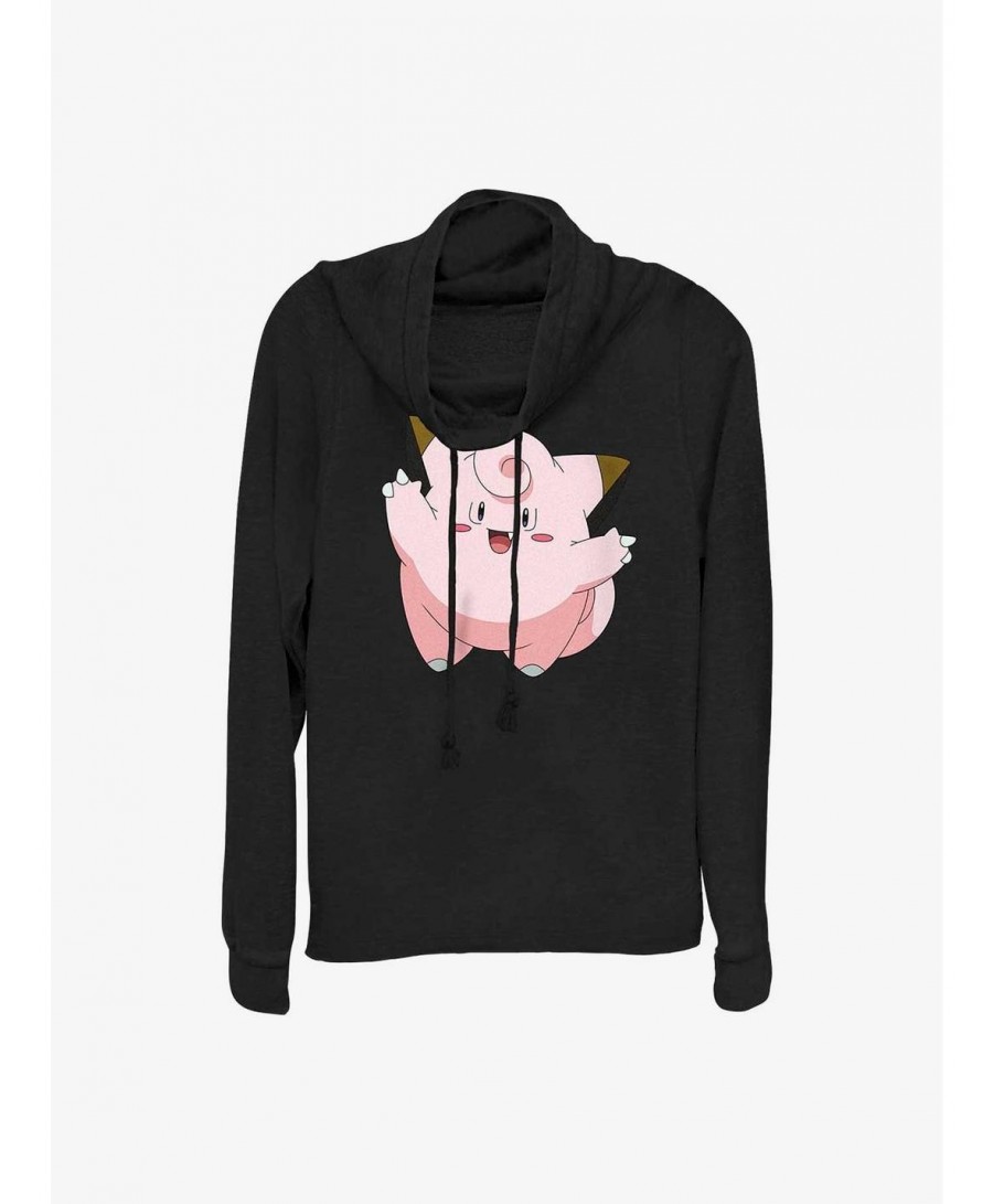 Value Item Pokemon Clefairy Cowl Neck Long-Sleeve Top $14.14 Tops