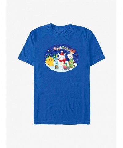 Flash Sale Pokemon Happy Holidays Snow Globe T-Shirt $7.70 T-Shirts