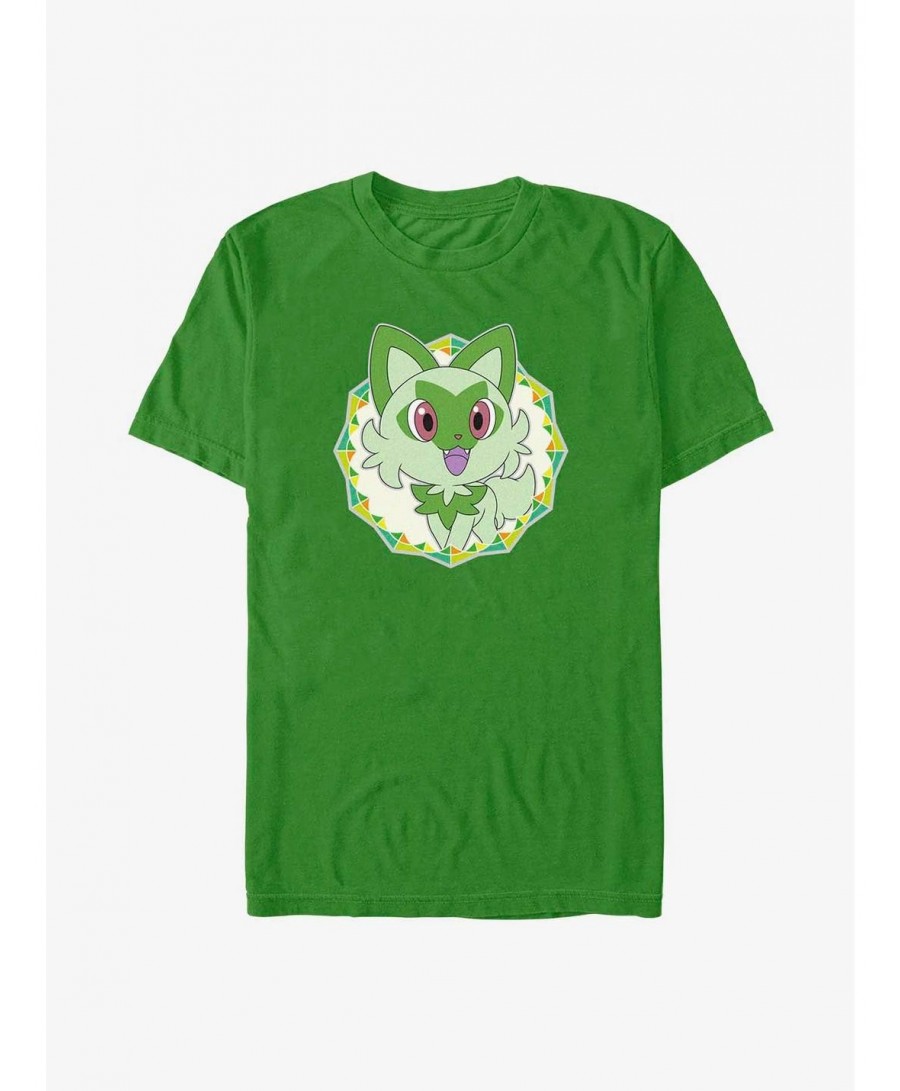 Discount Pokemon Sprigatito Sparkle T-Shirt $8.37 T-Shirts