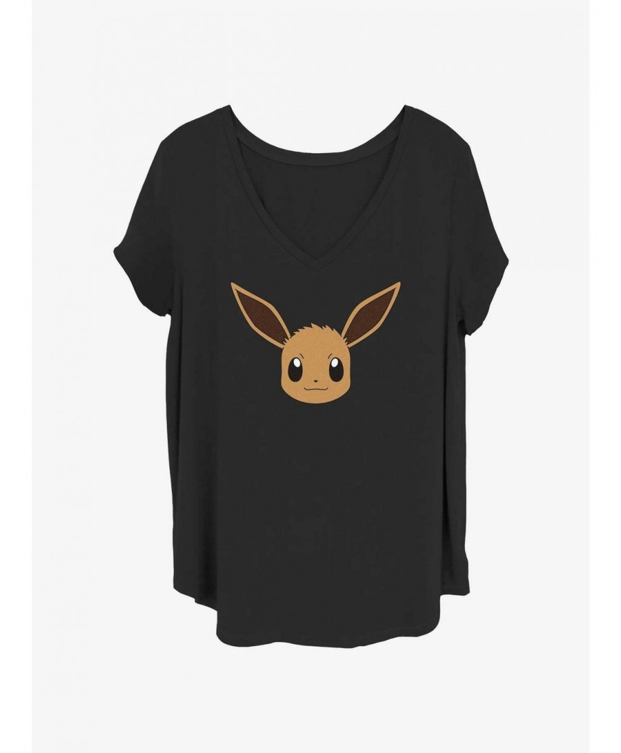 Value for Money Pokemon Eevee Face Girls T-Shirt Plus Size $7.28 T-Shirts