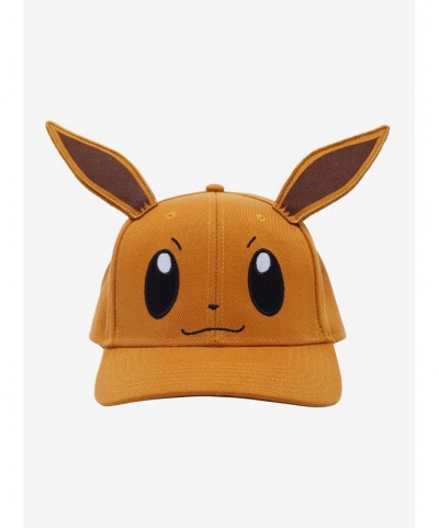 Pre-sale Discount Pokemon Eevee 3D Ears Snapback Hat $8.58 Hats