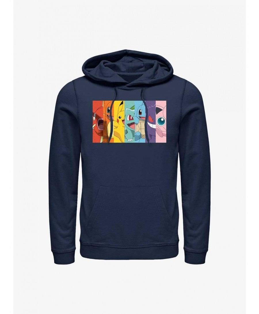 Huge Discount Pokemon Rainbow Panels Hoodie $14.14 Hoodies