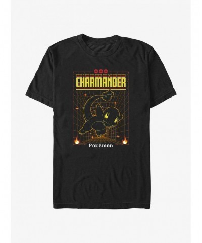 Premium Pokemon Charmander Grid Extra Soft T-Shirt $8.16 T-Shirts