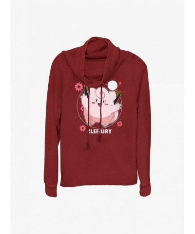 Wholesale Pokemon Clefairy Fairy Dance Cowl Neck Long-Sleeve Top $11.00 Tops