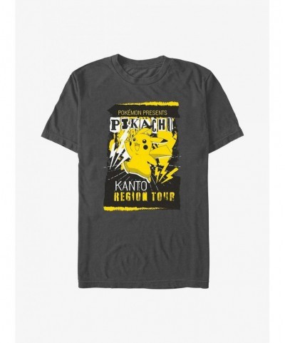 Clearance Pokemon Pikachu Kanto Region Tour T-Shirt $5.35 T-Shirts