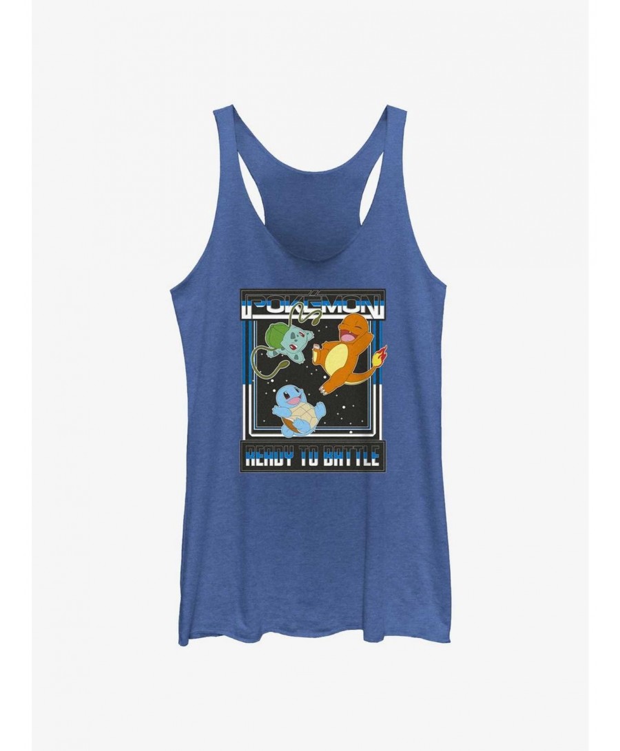 New Arrival Pokemon Ready To Battle Squirtle, Bulbasaur, and Charmander Girls Tank $7.07 Tanks