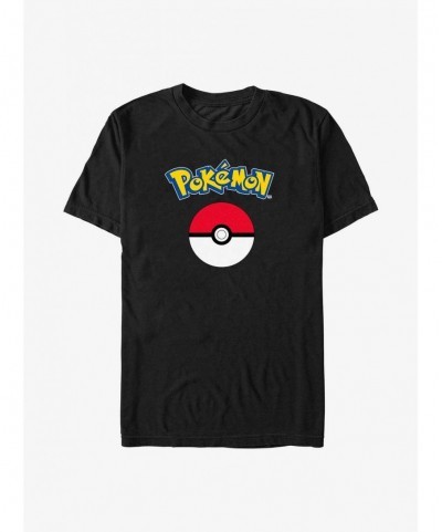 Huge Discount Pokemon Poke Ball Logo Big & Tall T-Shirt $8.58 T-Shirts