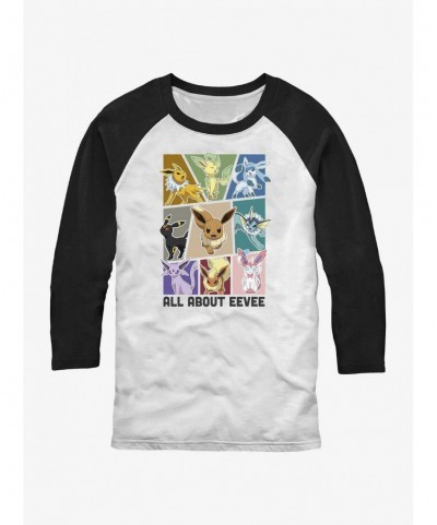 Fashion Pokemon Eeveelution Raglan T-Shirt $11.27 T-Shirts