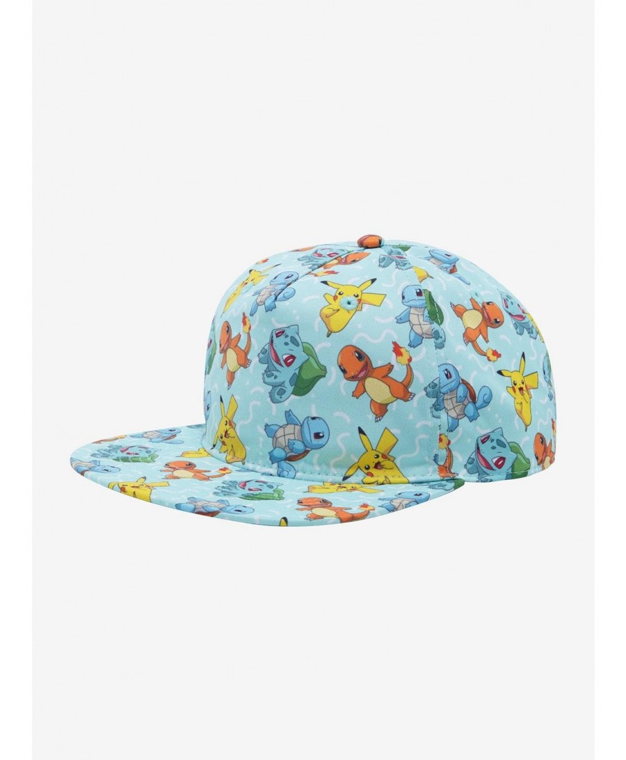 Hot Sale Pokemon Kanto Starters Snapback Hat $6.41 Hats